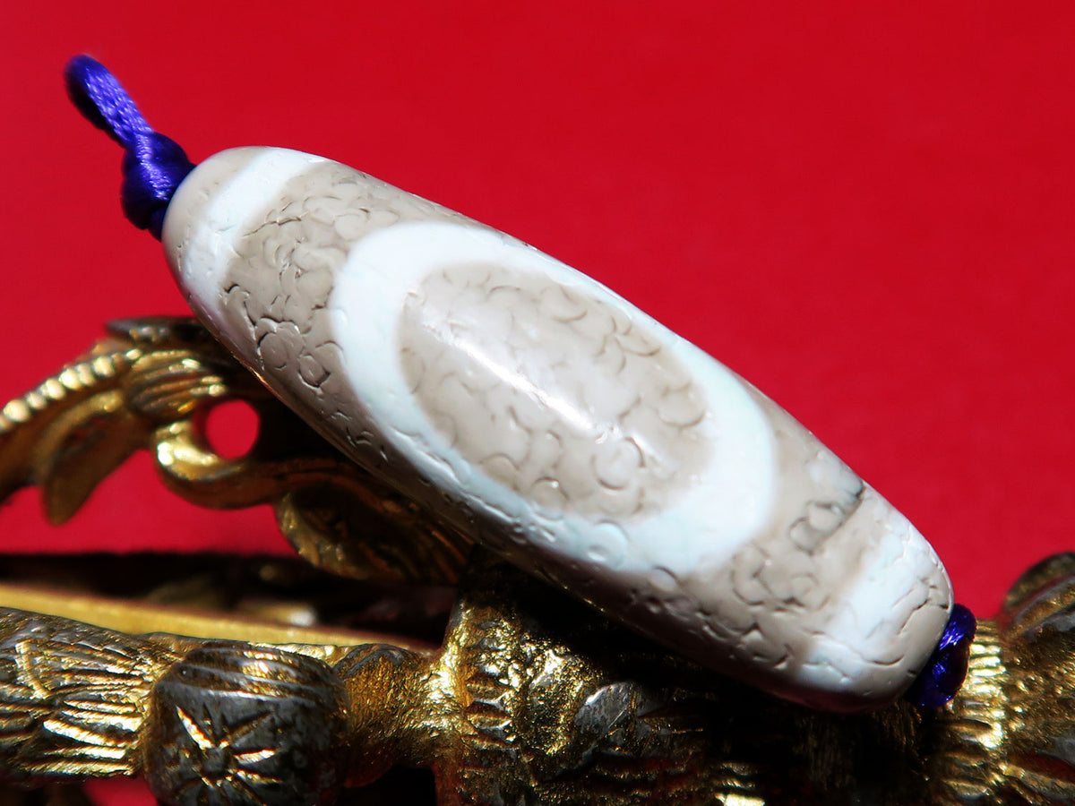 火供天珠・一眼山形天珠No．008／約37×11mm – 天然石の店