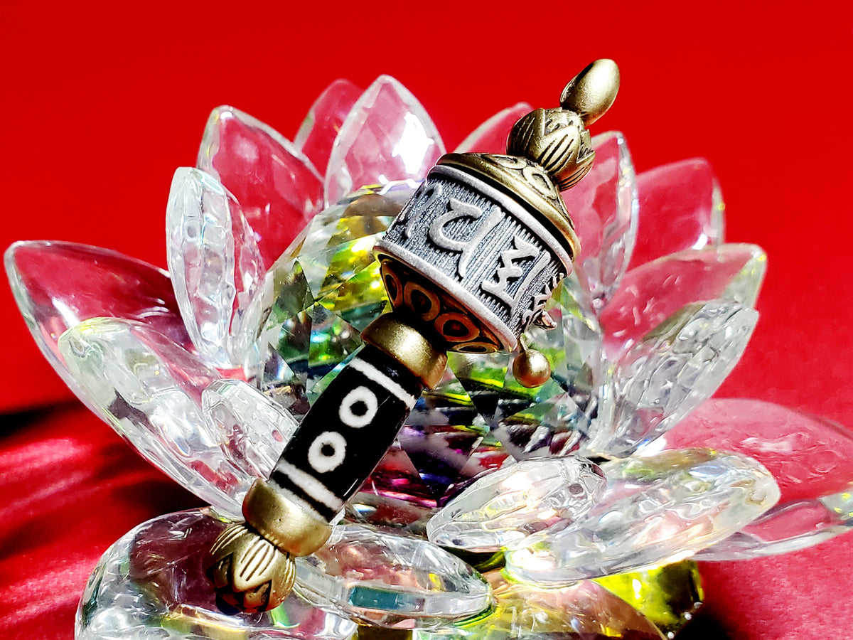 転経輪天珠 五眼天珠 約62×19mm前後 – 天然石の店 ふうちゃん