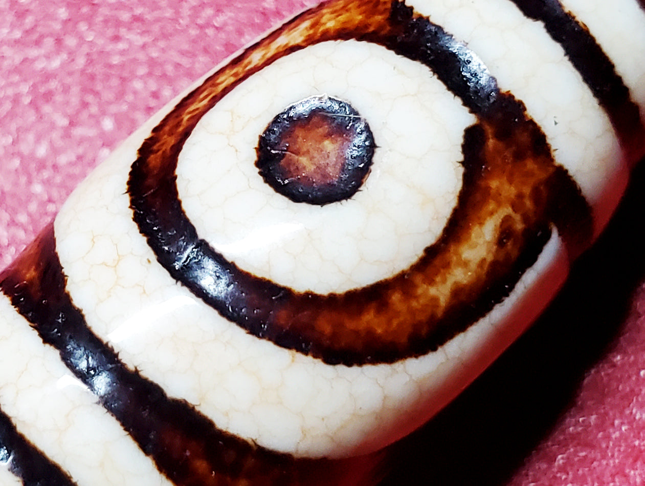 本物*上肯製*黒鳶赤紋天珠　ガネッシュヒマール水晶の極上組み合わせブレスレット‼️ 本物*上肯製*黒鳶赤紋天珠 ガネッシュヒマール水晶の極上