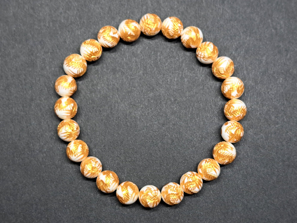 約8ｍｍ白玉（金色入り）