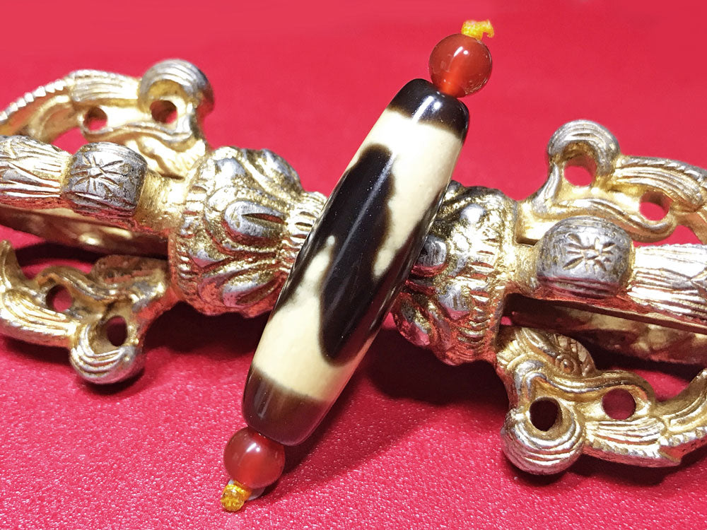 老礦天珠／約12×38mm – 天然石の店 ふうちゃん
