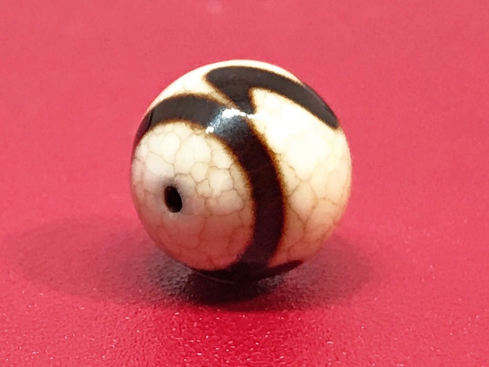 火供龍紋天珠・如意鈎天珠（小）／約14mm、16mm、18mm