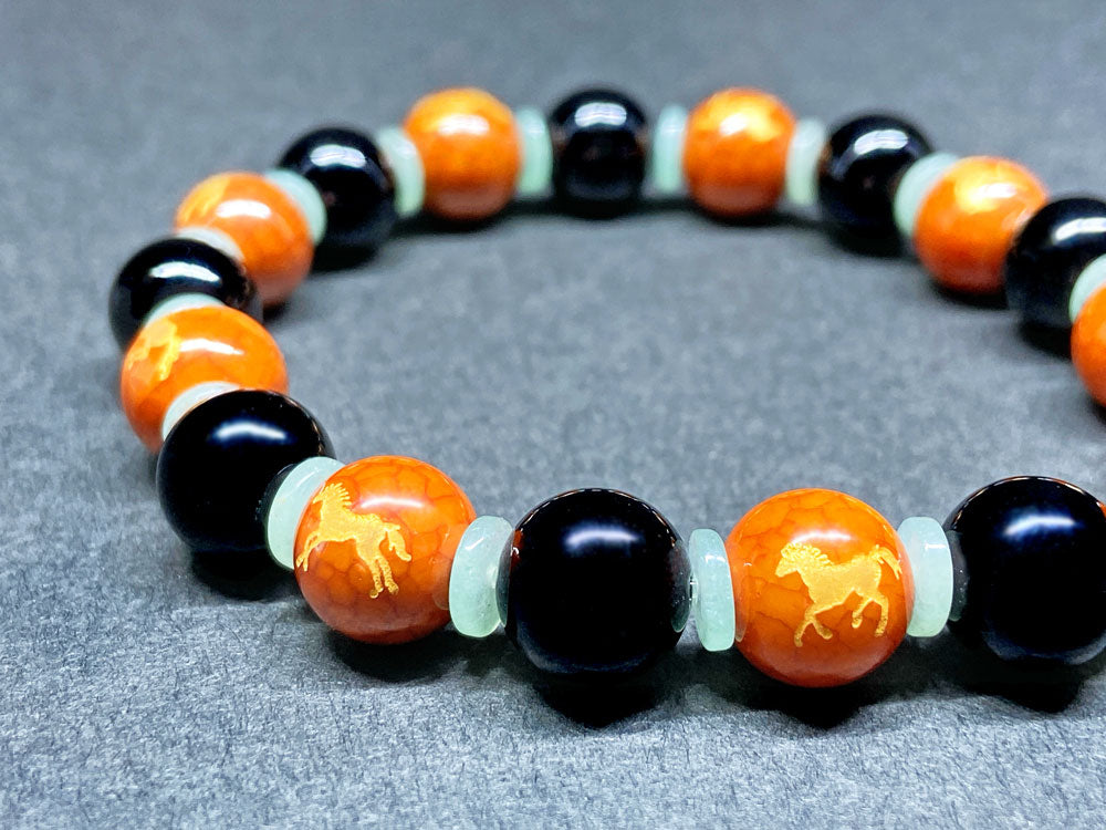 龍紋瑪瑙ブレスレット