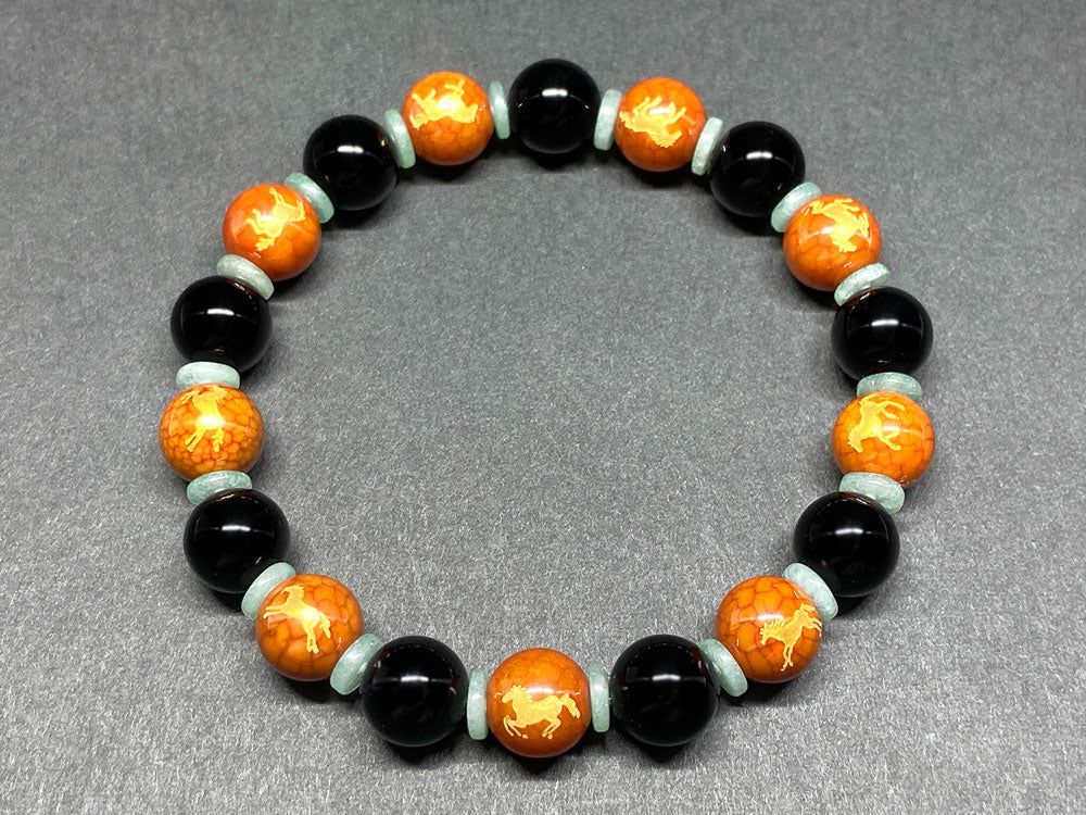 龍紋瑪瑙ブレスレット