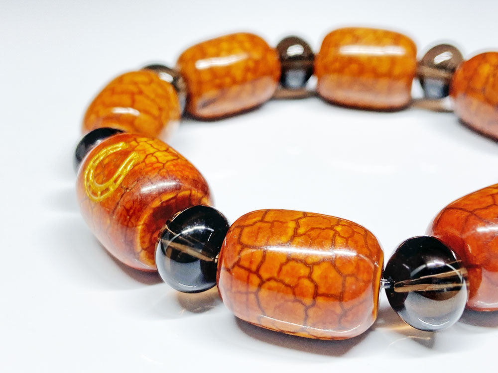 No.002：龍紋瑪瑙ブレスレット