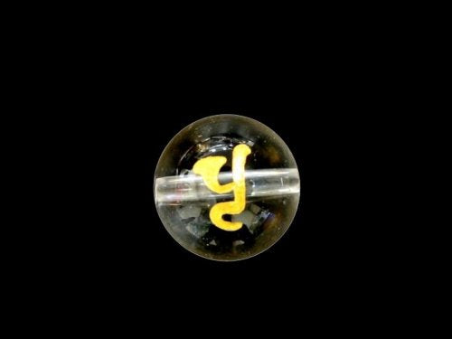 十二天・梵字玉（超音波彫／水晶・金色入り） – 天然石の店 ふうちゃん