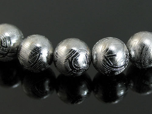ギベオン隕石（丸玉ブレスレット／約6～10mm） – 天然石の店 ふう