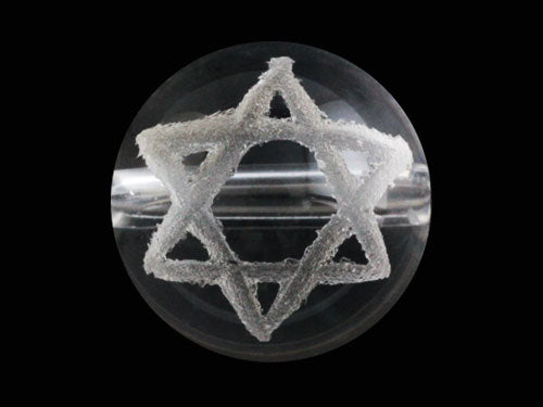 六芒星（手彫り玉／水晶、オニキス・素彫り、金色入り） – 天然石の店