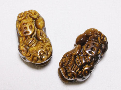 本翡翠の貔貅（ひきゅう）の彫刻ペアパーツ 本翡翠の貔貅（ひきゅう）の彫刻ペアパーツ 貔貅（ヒキュウ）ペア